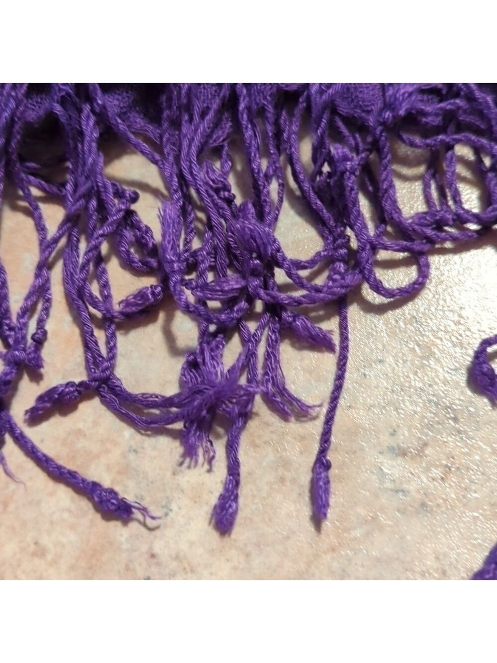 Amethyst Purple Gauze Shoulder Wrap Scarf Lightweight - Picture 7 of 7